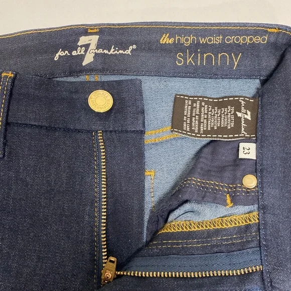 7 For All Mankind ‘the high waist cropped skinny’ Jean - Picture 7 of 11